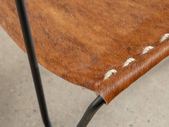 1980s French Cowhide Lounge Chair