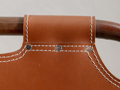 Tito Agnoli Cane & Leather Sling Armchair