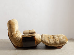 1970s Ligne Roset Lounge & Ottoman