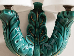 Barbotine Emerald Green Ceramic Wall Light