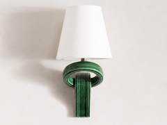 Circular Green Ceramic Wall Light