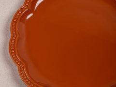 Italian Beaded Plate in Umber