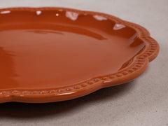 Italian Beaded Plate in Umber