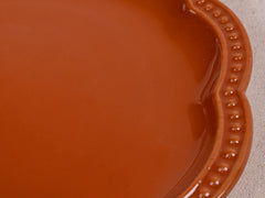 Italian Beaded Plate in Umber