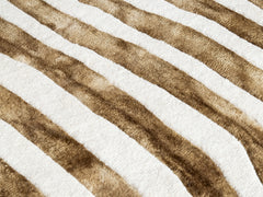 Psychedelic Labyrinth Beige Dip Dye Rug