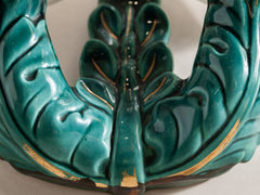 Barbotine Emerald Green Ceramic Wall Light