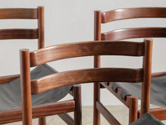 Italian Wood and Leather Dining chair