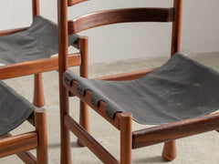 Italian Wood and Leather Dining chair