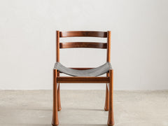 Italian Wood and Leather Dining chair