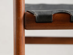 Italian Wood and Leather Dining chair
