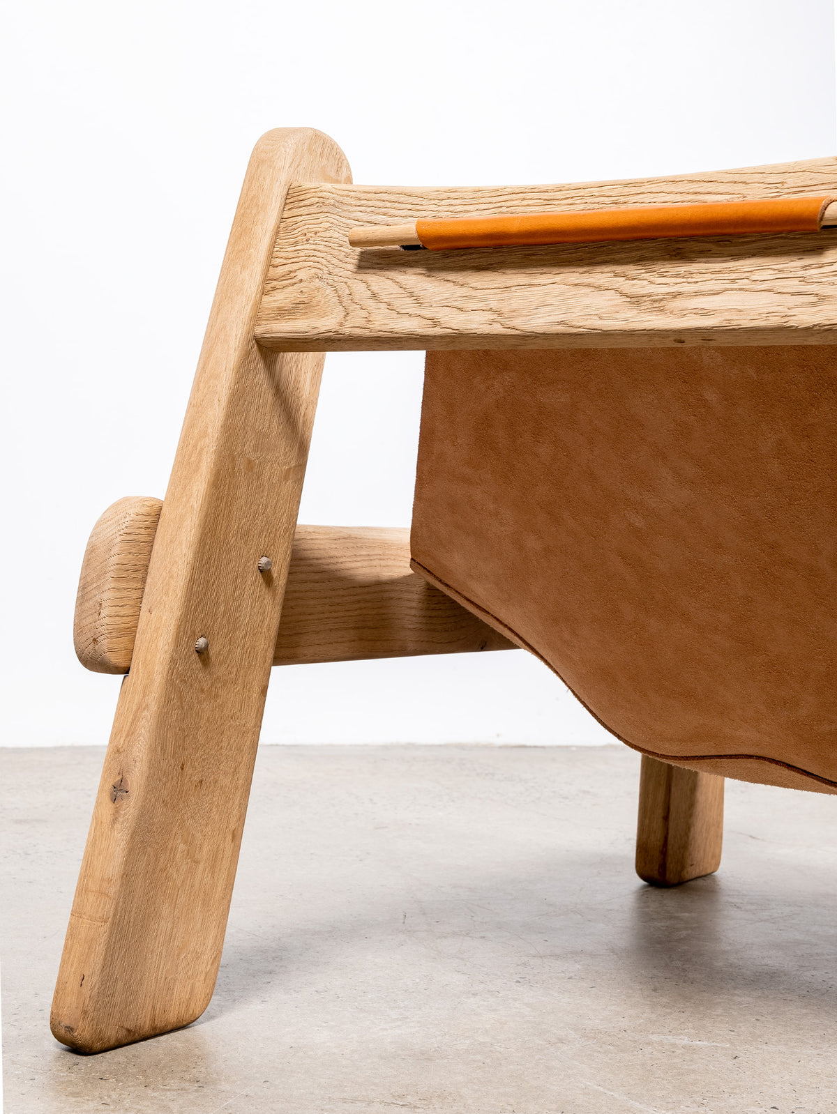 Mid-Century Oak and Leather Armchair