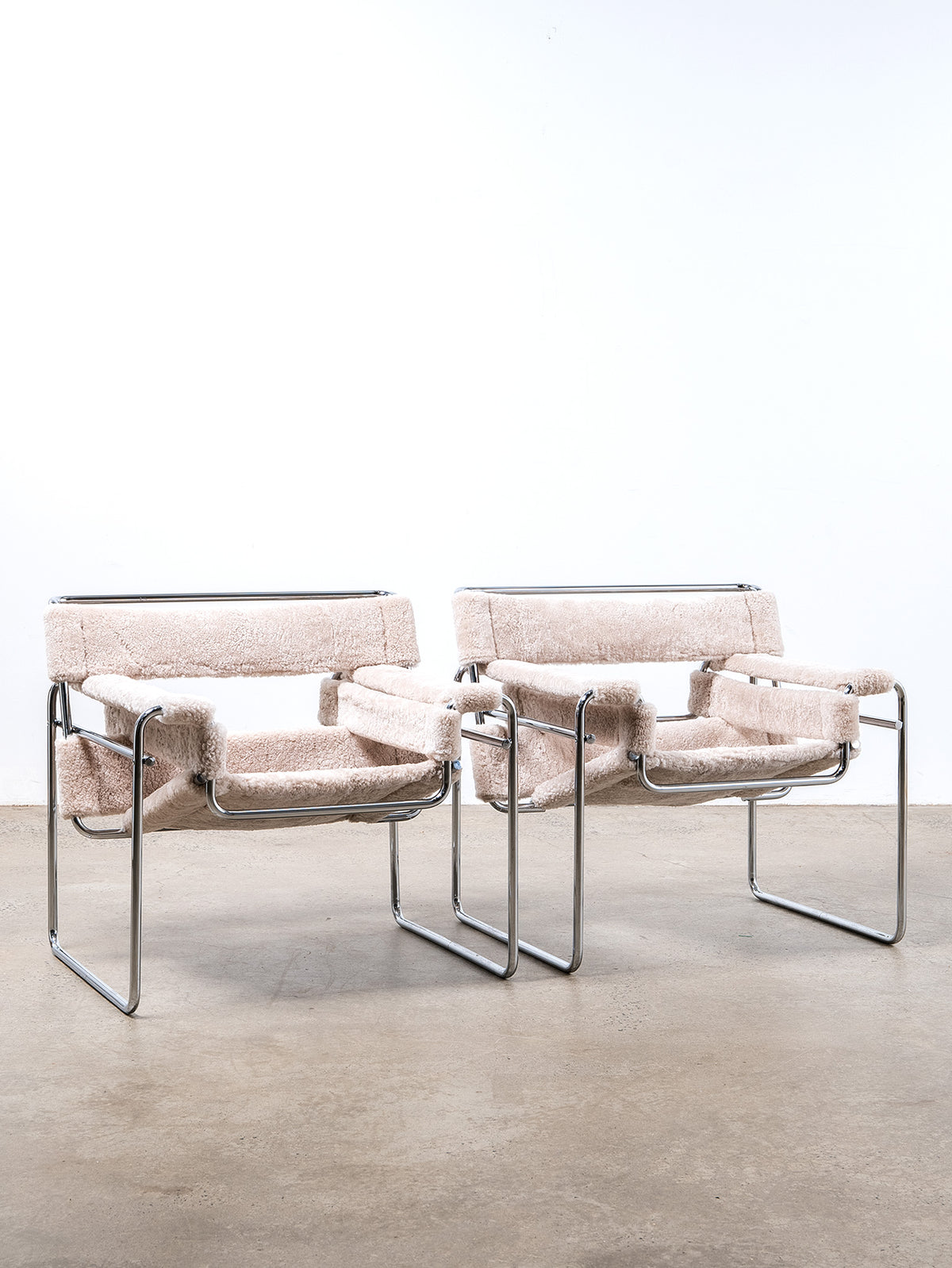 Wassily Chair with Sheepskin Upholstery