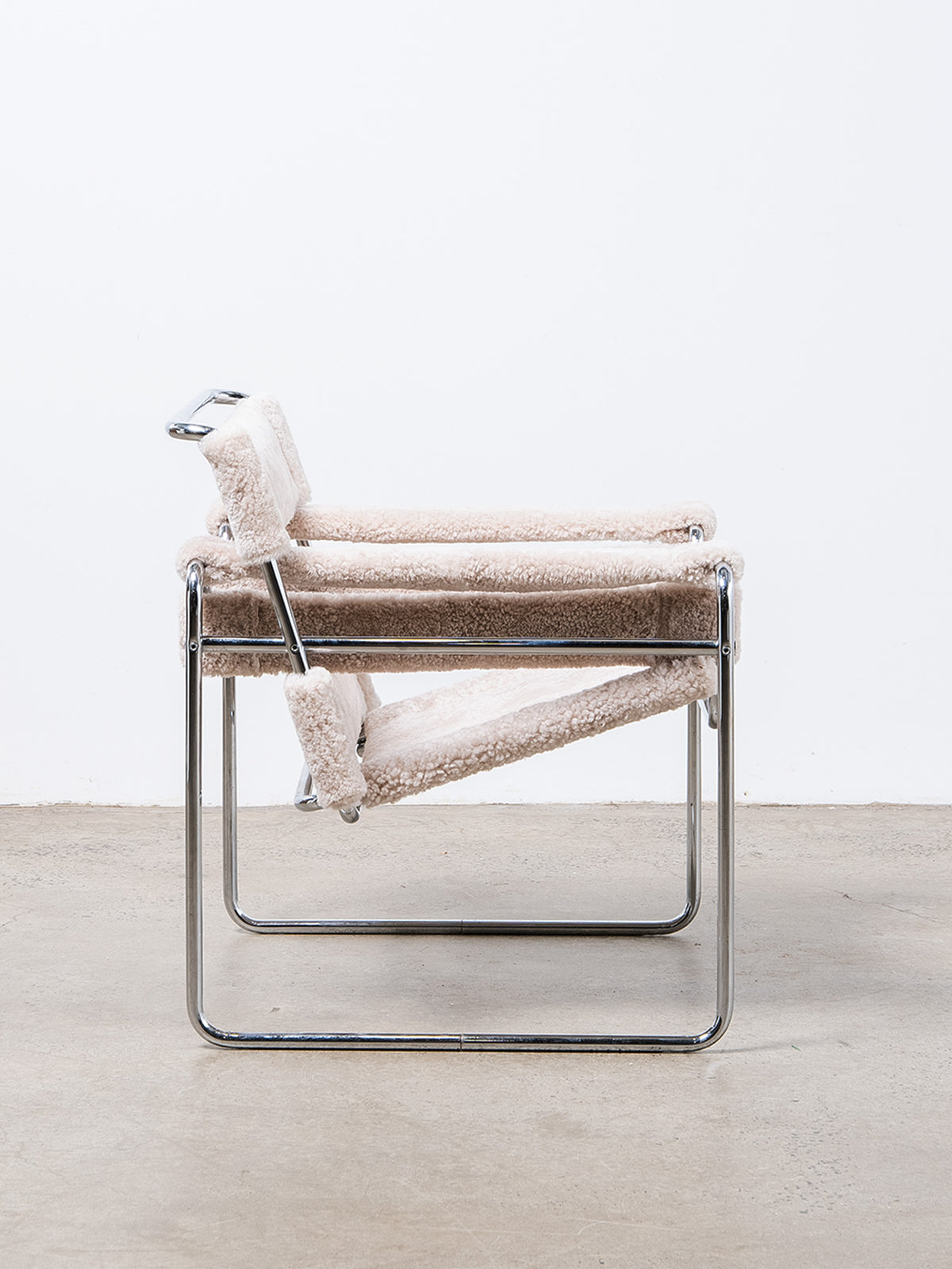 Wassily Chair with Sheepskin Upholstery