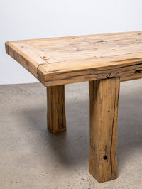 Brutalist Style Oak Dining Table