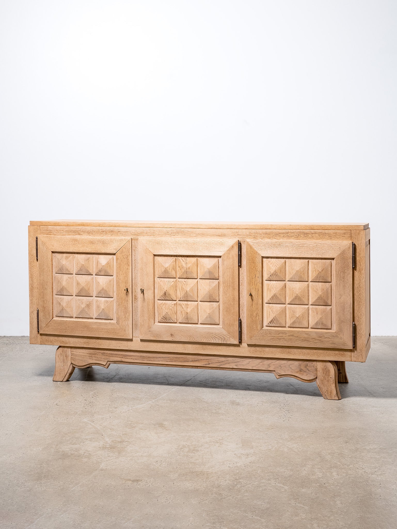 Oak Credenza by Gaston Poisson