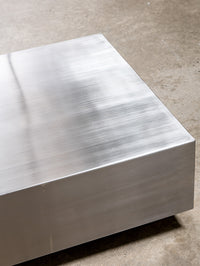 1970s Stainless Steel Coffee Table