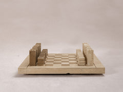 Travertine Chess Set - Cacao