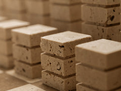 Travertine Chess Set - Cacao