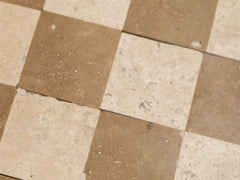 Travertine Chess Set - Cacao