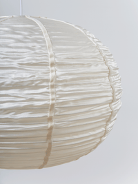 Round Folding Silk Pendant Offwhite, Big