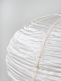 Round Folding Silk Pendant Offwhite, Big