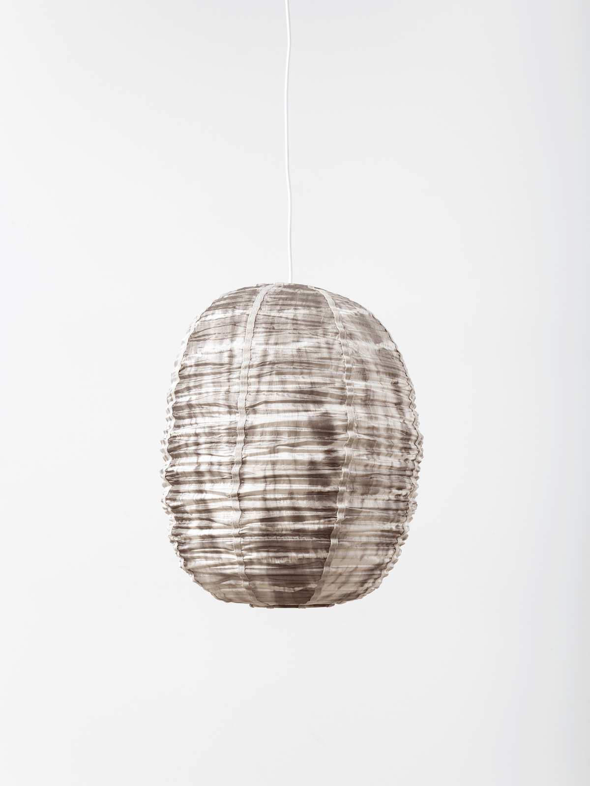 Oval Folding Silk Pendant Natural Dye