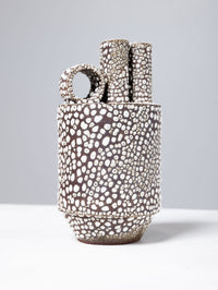 Bouteille - Scultpture 04 in White Crawling Glaze