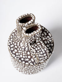 Bouteille - Scultpture 04 in White Crawling Glaze