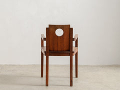 Art Deco Oak & Mahogany Armchair