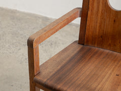 Art Deco Oak & Mahogany Armchair