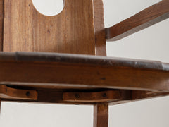 Art Deco Oak & Mahogany Armchair