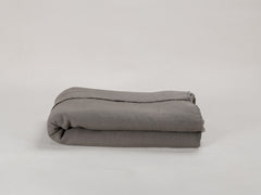 Embroidered Linen Bedspread, Cocoa