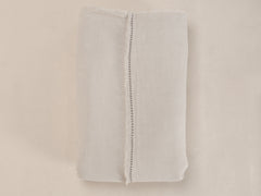 Embroidered Linen Bedspread, Ecru