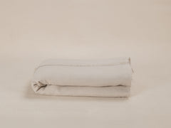 Embroidered Linen Bedspread, Ecru