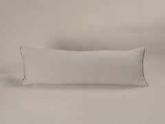 Embroidered Linen Lumbar Cushion, Ecru