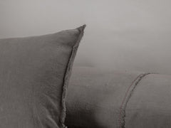 Embroidered Linen Bedspread, Cocoa
