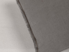Embroidered Linen Lumbar Cushion, Cocoa
