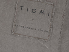 Embroidered Linen Lumbar Cushion, Cocoa