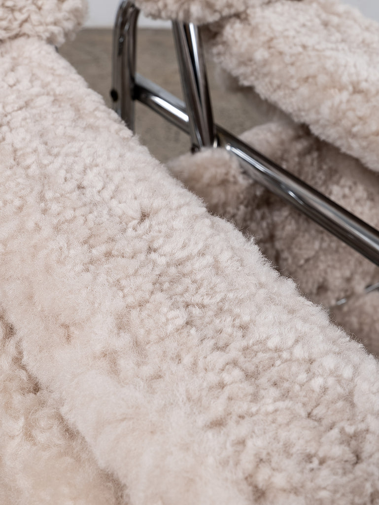 Wassily Chair with Sheepskin Upholstery, Dublin Bay Tigmi Trading