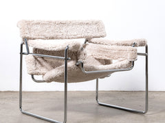 Wassily Chair with Sheepskin Upholstery, Dublin Bay
