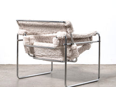 Wassily Chair with Sheepskin Upholstery, Dublin Bay