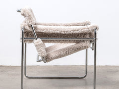 Wassily Chair with Sheepskin Upholstery, Dublin Bay
