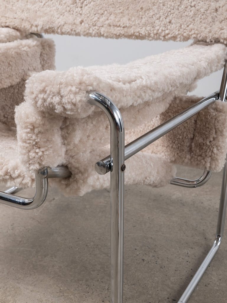 Wassily Chair with Sheepskin Upholstery, Dublin Bay Tigmi Trading
