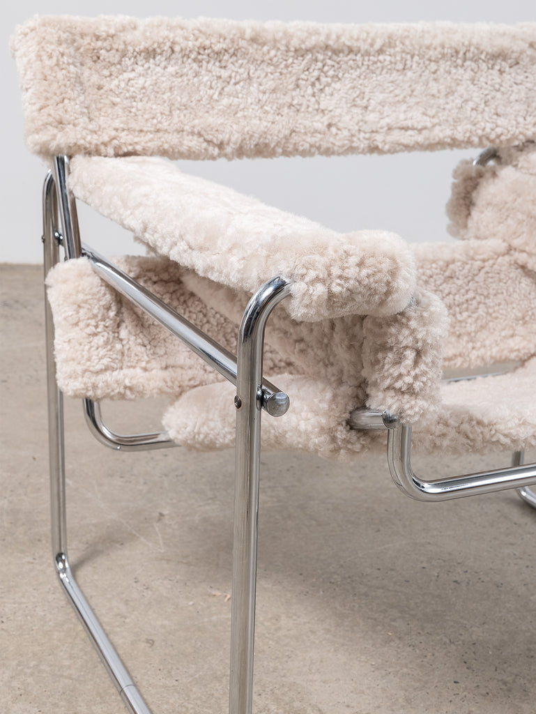 Wassily Chair with Sheepskin Upholstery, Dublin Bay Tigmi Trading