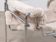 Wassily Chair with Sheepskin Upholstery, Dublin Bay