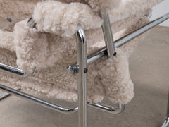 Wassily Chair with Sheepskin Upholstery, Dublin Bay