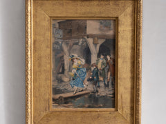 Late 19th-Century Pierre Outin Print in Gilt Frame