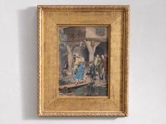 Late 19th-Century Pierre Outin Print in Gilt Frame