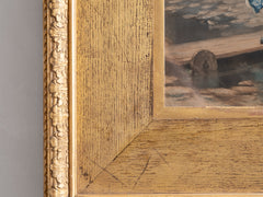 Late 19th-Century Pierre Outin Print in Gilt Frame