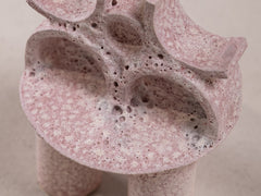 Petite Temple Sculpture in Volcanic Pink Glaze